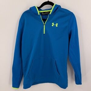Under Armour Storm Blue Hooded 1/4 Zip Hoodie Youth Boy's XL